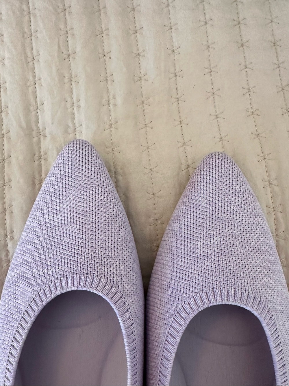 NWT VIVAIA The Point Flats Lavender Knit Pointed Ballet Shoes EU 40.5/US 9-9.5 - Picture 9 of 11